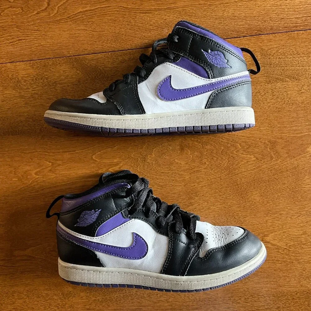 Nike Jordan 1 Mid purple and black 3Y